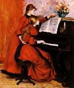 Pierre Renoir Two Young Girls at the Piano oil on canvas